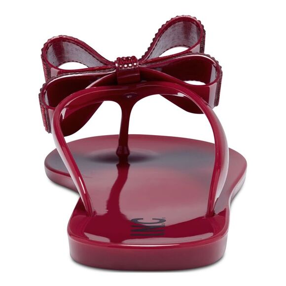 INC Womens Red Bow And Accents Madena Round Toe Slip On Thong Sandals 6 M - Picture 2 of 4